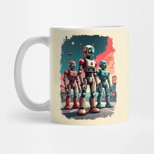 Retro Robot Revival: Vintage Visions of the Future Mug